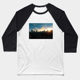 Boston skyline in sunset Baseball T-Shirt